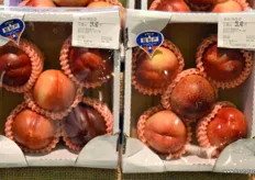 Gift box filled with imported nectarines.