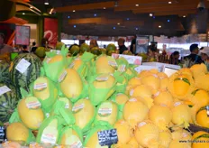Hami melons, popular Chinese domestic fruit variety.