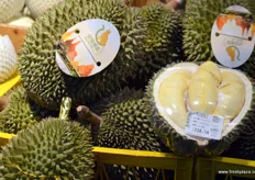 Imported durian from Thailand.