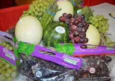 Grapes, melons and asparagus on display at the Mas Melons & Grapes booth
