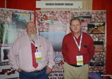 Todd Henry and Mark Huggett with the Michigan Cranberry Company.