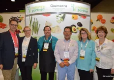 The team of Giumarra Companies. Giumarra served a popular kiwi-mango sorbet to show attendees and talked with participants about mangos from Australia. From left to right: Jason Bushong, Emily Ross, Gary Caloroso, John Corsaro, Jeannine Martin and Kellee Harris. Emily Ross traveled from Australia and works for Manbulloo, Australia's largest grower of Kensington Pride mangos.