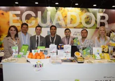 Exporters from Ecuador proudly show their beautiful products: yellow pitahaya and granadilla.