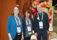 Laurel van Dam, Lisa Linton and Andrew Sandre proudly represent BC Tree Fruits