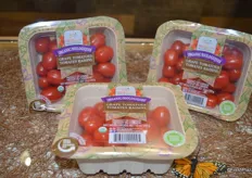 Red Sun Farms introduced its new environmentally friendly top seal (peel and reseal) packaging for organic grape tomatoes at CPMA. The new packaging is not commercially available yet.