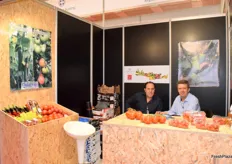 The stand for the promotion of fruits and vegetables from Crete.
