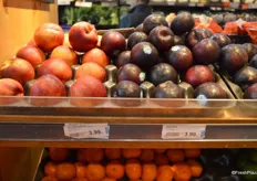 For the size of the store, the fresh produce selection was pretty significant. Nectarines and plums from Chile, available for CAD 3.99/pound.