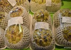 Sweetsop, also called sugar-apple is imported from Vietnam.