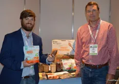 Kris Radford and Will Kornegay at the show for the first time with a range of vegetable including sweet potato puree which can be used for soups and sauces.