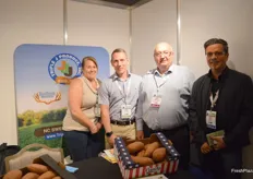 Kristi Hocutt, Andrew Woolf, Colin Galbraith and Thomas Drahorad at the Triple J Produce stand.