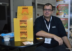Peter Balint at the Kekkila stand.