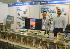 Edward Alvarez and his colleague were on hand at the MPI stand with an innovative bag pacing machine.