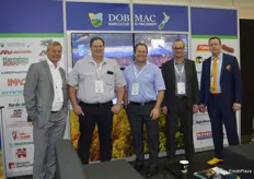 An international crowd at DobMac: Huub Kasius – AgroVent, Warren Lockett and Mark Dobson - DobMac, Simon Lee Tong and Alexander van der Knijff Eqraft.