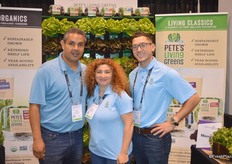 Baltazar Garcia, Maryam Nikkhah and Travis Roderick with Pete's Living Greens.