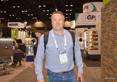 Ernst van Eeghen with Church Brothers Farms walks the show floor.