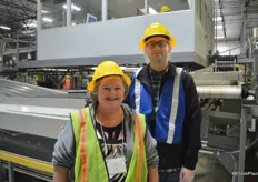 Marji Morrow and Zac Benedict with the California Avocado Commission tour West Pak's facility.