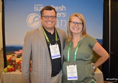 Mike Preacher and Cat Gipe-Stewart with Domex Superfresh Growers are happy to be at OPS.