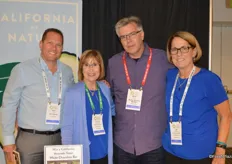 Promoting California-grown avocados as they are in peak season are Connie Stukenberg and Jan DeLyser with the California Avocado Commission. To the left is Gahl Crane with Eco Farms and flanked by Connie and Jan is Brian Carter with Mollie Stone's Markets.