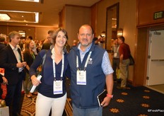 Marieke Hemmes from FreshPlaza with Star Group's Ernesto Maldonado.