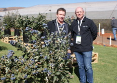 Dave Mazzardis, Australian breeder of the OZblu blueberry varieties with Roger Horak, Global CEO of OZblu.