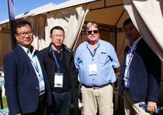 Wen Zhang, Ge Quan and Shuyao Wang of Shaanxi Haisheng with Ernst Oosthuizen of Aquanet.