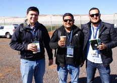 Simon Muñoz of Chile, Christian Vélez and Ramón Coronado of OZblu Mexico.