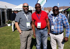 Etienne Kok of United Exports, Edwin Moyo of Nhimbe Fresh Exports in Marondera, Zimbabwe, and Alex Muchazondida of United Exports.