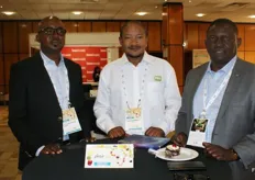 Coillard Hamusimbi of IAPRI (Zambia), Mandela Mokoena of RSA Group and Chance Kabaghe, also IAPRI.