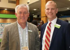 Trevor Dukes, CEO of The Fruit farm Group South Africa, and Richard Owen, vice-president of global business development at the PMA.