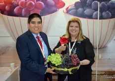 Fabian Garcia and Susan Day promoted the Californian grapes on behalf of the Californian Table Grape Commission