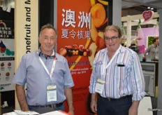 The Australian summerfruit season is looking very promising this season with cool winter nights and a dry spring which should give the fruit a high brix. Australia exported 122% more summerfruit last year than in the previous season. Ian McAlister and John Moore were at the stand.