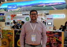 Cristian Parra from Paclife, Chile. Visiting the exhibition to promote their packaging solutions
