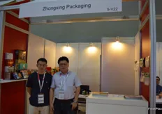 Zhu Lin from Shantou City Xintiandi Colovr-Printing Co.,Ltd with Deputy General Manager Richard Lin of Guangdong Zhongxing Packaging.