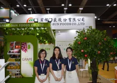 Amy Ji, Galsang Xie and Lettie Li of Great-Sun Foods Co., Ltd.