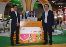 Lu Lihui,Lu Xiaoping, Li Xiaoqing and Paul Lu, Chairman of Yumsun/Shenzhen Yuanxing Fruit Co.,Ltd.