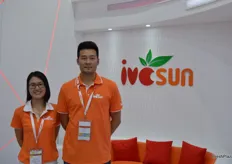 Operation Manager Nina together with Wang Xin Sales Director from Shanghai Ivcsun Industrial Development Co., Ltd.