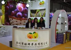 Helen Zheng, Wang Min and Liu Yang from Shenzhen Coolfresh Fruits Co., Ltd.