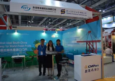 Youlin Zhong (left) and Nancy Ding (right) from Shekou Container Terminals Ltd. With Doris from Shenzhen Asia Global Logistics Co., Ltd in the middle.