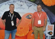 Nico van Steden from Core Fruit with Abraham van Rooyen the owner and inspiration behind the ClemenGold brand.