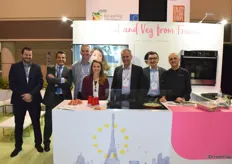 Etienne Malaguti of Prim'land, Daniel Soares of Interfel, Pascal Marrocq of Blue Whale, Pauline Lafitte of Prim'land, Marc Rauffet of Groupe Innatis, Christophe Artero of FDA International and Chef Charles Soussin at the French Interfel booth. 