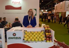 Monika Pluta, the sales director for Ewa-Bis. She was promoting their apples from Poland.