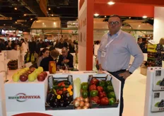 Pawel Myziak from Polish company EuroPapryka, they export all kinds of fruit and vegetables like peppers, onions and apples.