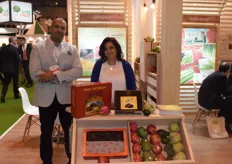 Emad El din Ahmed and Nevine Karam, respresenting Evagro. The company is proud of their core values. Those are: honesty, fairness, respect, positive impact, passion for succes, and putting the customer first.