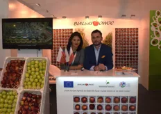 Ewelina Witek on the left, representing Bialski Owoc; a Polish apple exporter.