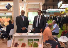 On the left is Khaled Shaker, the export manager for Green Egypt. On the right is Sherif Attia, Green Egypt's president. They export a variety of vegetables.