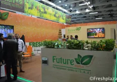 Quite some people at the booth of Future Agrico for Investment (FAI) - Green 12. FAI-Green 12 is a grower and exporter of a wide range of fruits and vegetables, like oranges, mandarins, lemon, lime, strawberry, pomegranates, grapes and vegetables.