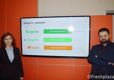 Gabriela Szpuwar and Jakub Bobran from Traco. Traco is an IT system for managing the logistics in the warehouse.