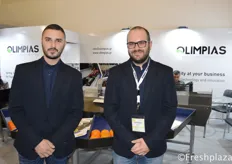 Giorgio Panagopoulos (Production Manager) and Giorgios Pavlopoulos (Sales Department) from Olimpias S.A. Olimpias S.A. designs and constructs machines for the sorting-sizing-packaging procedure of fruits & vegetables.