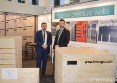 Leszek Baba and Krzysztof Mesjasz from Inter Agra S.C.. Producer of wooden boxes for professional storage of vegetables and fruits.