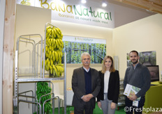 Lazaros Papakis, Marilena Papadaki and Lefteris Sergios from BanaNatural. BanaNatural introduces a disruptive way of trading bananas with the use of an integrated innovative system of gathering, transporting, distributing and finally displaying whole banana bunches at the retail points.